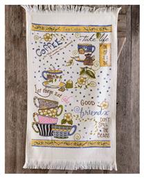 Tea & Cake Πετσέτα Κουζίνας από 100% Βαμβάκι σε Λευκό Χρώμα 40x60cm Rythmos