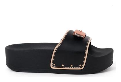 Pescura Γυναικεία Σανδάλια Flatforms σε Μαύρο Χρώμα Scholl