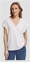 Scotch & Soda Γυναικείο T-shirt με V Λαιμόκοψη Λευκό από το Favela