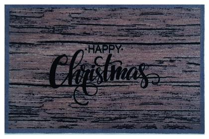 Πατάκι Εισόδου Μοκέτα Ambiance 001 Happy Christmas Wood 50x75εκ. Sdim