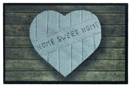 Πατάκι Εισόδου Mondial 003 Heart Home Sweet Home Μαύρο-Γκρι 50x75cm Sdim από το Designdrops