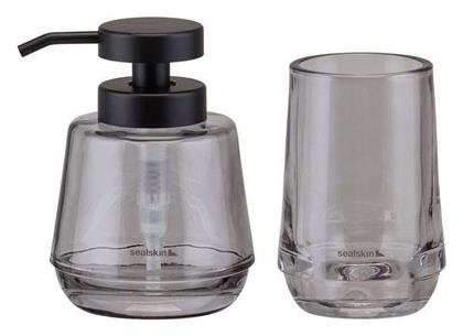 Mood Σετ Αξεσουάρ Μπάνιου Γυάλινο Γκρι Sealskin