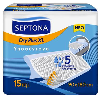 Dry Plus XL Υποσέντονα Ακράτειας 5 Σταγόνων 90x180cm 15τμχ Septona