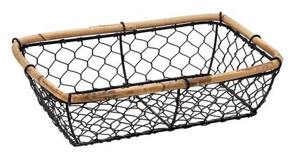 Σετ Διακοσμητικά Καλάθια Μεταλλικά Μαύρο 27x17x17εκ. 3τμχ Espiel