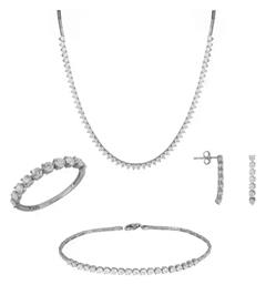 Σετ Κοσμημάτων από Λευκόχρυσο 14K - Kosmima24