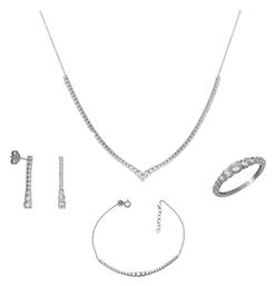 Σετ Κοσμημάτων από Λευκόχρυσο 9K