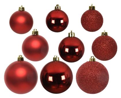 Σετ Κρεμαστές Μπάλες Κόκκινες 54cm 54τμχ - Due esse