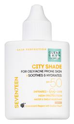 City Shade Tinted Αντηλιακή Κρέμα Προσώπου SPF50 με Χρώμα 35ml Seventeen