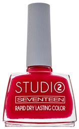 Studio Rapid Dry Lasting Color Gloss Βερνίκι Νυχιών Quick Dry Κόκκινο 104 12ml Seventeen