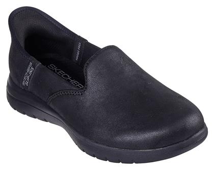 Δερμάτινα Γυναικεία Slip-On Μαύρα Skechers από το Parex