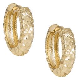 Σκουλαρίκια Κρίκοι από Χρυσό 14Κ με Διαμάντι - Kosmima24