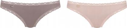Sloggi 24/7 Weekend Βαμβακερά Slip 2Pack με Δαντέλα Beige/Puro από το Suc