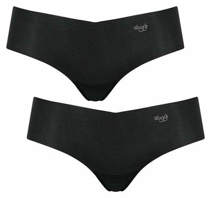 Zero Hipster Γυναικεία Slip 2Pack χωρίς Ραφές Μαύρα Sloggi από το Plus4u