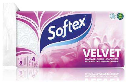 Χαρτί Υγείας Velvet 8 Ρολά 4 Φύλλων 103gr Softex από το e-Fresh