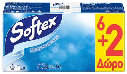 Softex Softex Classic Χαρτομάντηλα Τσέπης 6+2 Δώρο 0,176kg Κωδικός: 48502610 από το e-Fresh