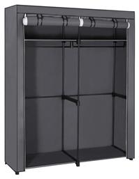 Υφασμάτινη Ντουλάπα με Ράφια σε Γκρι Χρώμα 140x43x174cm Songmics