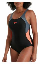 Colourblock Splice Muscleback Αθλητικό Ολόσωμο Μαγιό Μαύρο Speedo