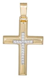 Σταυροί Βάπτισης - Αρραβώνα Χρυσός γυναικείος σταυρός Κ9 με ζιργκόν 045524 045524 Γυναικείο Χρυσός 9 Καράτια