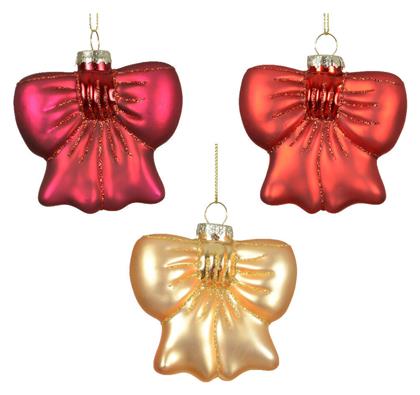 Στολίδι Φιόγκος Γυάλινος 8.2x8.5cm - Beauty Home