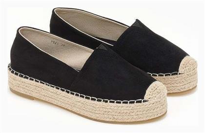 Suede εσπαντρίγιες με διπλή σόλα - Μαύρο - Issue Fashion