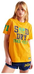 Collegiate Athletic Union Γυναικείο T-shirt Κίτρινο Superdry