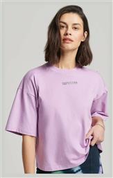 Γυναικείο Oversized T-shirt Λιλά Superdry