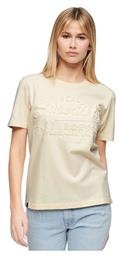 Superdry Γυναικείο T-shirt Cream από το Karakikes