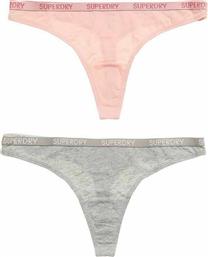 Superdry Harper Βαμβακερά String 2Pack Grey/Pink από το HallofBrands