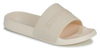 Logo Vegan Pool Slides σε Λευκό Χρώμα Superdry από το IzyShoes