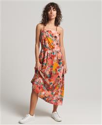 Ovin Midi Καλοκαιρινό All Day Φόρεμα με Τιράντα Mixed Print Coral Superdry