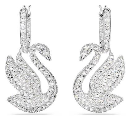 Iconic Swan Γυναικεία Σκουλαρίκια Κρεμαστά με Πέτρες Swarovski