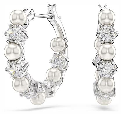 Σκουλαρίκια Κρίκοι με Πέτρες & Πέρλες Swarovski