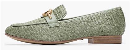 Δερμάτινα Γυναικεία Loafers σε Πράσινο Χρώμα Tamaris