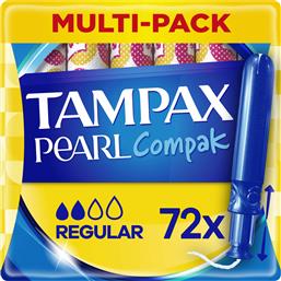 Tampax Ταμπόν Compak Pearl με Απλικατέρ για Κανονική Ροή 72τμχ