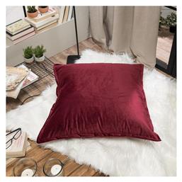 Διακοσμητική Μαξιλαροθήκη Velvet 10 Bordo 65x65εκ. Teoran