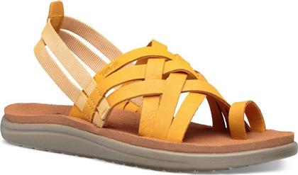 Teva Voya Δερμάτινα Γυναικεία Σανδάλια σε Κίτρινο Χρώμα από το Plus4u
