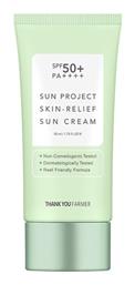 Sun Project Skin Relief Αντηλιακή Κρέμα Προσώπου SPF50 50ml Thank You Farmer