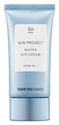 Sun Project Water SPF50 Αντηλιακή Κρέμα 50ml Thank You Farmer