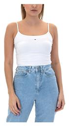 Essential Γυναικείο Crop Top Βαμβακερό με Τιράντες ΛΕΥΚΟ Tommy Hilfiger