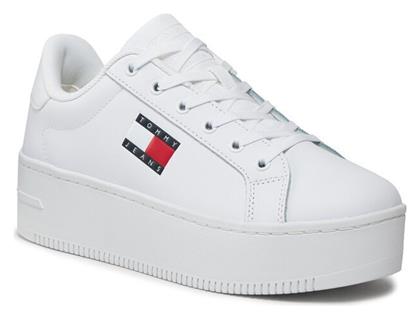 Γυναικεία Flatforms Sneakers Λευκό Tommy Hilfiger από το Epapoutsia