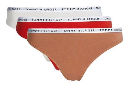 Γυναικεία String 3Pack White/Red/Brown Tommy Hilfiger