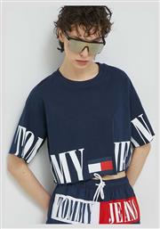 Γυναικείο Crop Top Κοντομάνικο Navy Μπλε Tommy Hilfiger