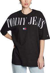 Γυναικείο Oversized T-shirt Μαύρο Tommy Hilfiger