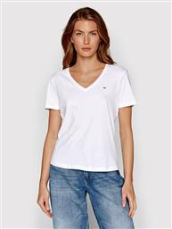 Tommy Hilfiger Γυναικείο T-shirt με V Λαιμόκοψη Λευκό από το Altershops