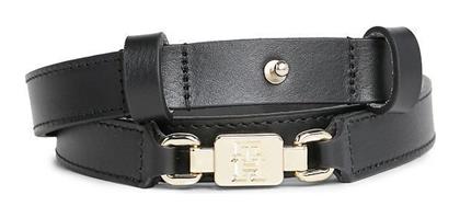 High Waist Reversible Belt Δερμάτινη Γυναικεία Ζώνη Μαύρη Tommy Hilfiger