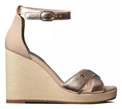 High Wedge Καλοκαιρινές Γυναικείες Πλατφόρμες Μπεζ Tommy Hilfiger