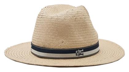 Iconic Prep Γυναικείο Ψάθινο Καπέλο Fedora Μπεζ Tommy Hilfiger