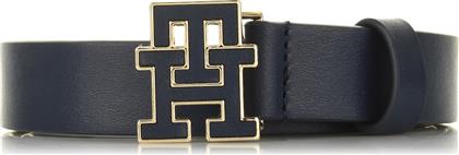 Tommy Hilfiger Monogram Buckle Logo Δερμάτινη Γυναικεία Ζώνη Navy Μπλε