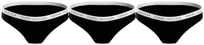 Βαμβακερά Γυναικεία String 3Pack Μαύρα Tommy Hilfiger
