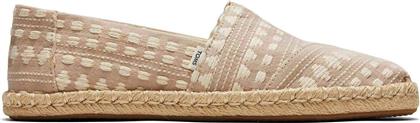 Toms Alpargata Υφασμάτινες Γυναικείες Εσπαντρίγιες σε Μπεζ Χρώμα από το Z-mall